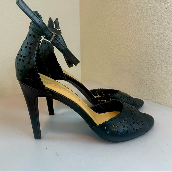 Sandales à Talons Cloud Walkers "Lynn" - Taille 10 Large, 4.5", Noires à Brides, Neuf Sans Boîte